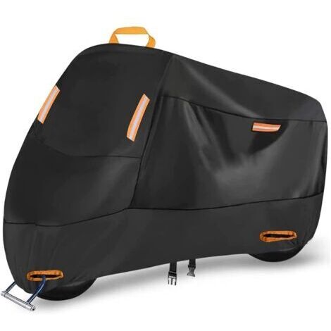 Housse de moto imperméable en tissu Oxford 210D – Dimensions XXL 245 x 105 x 125 cm – Protection solaire et anti-poussière – Design antivol (1/5)