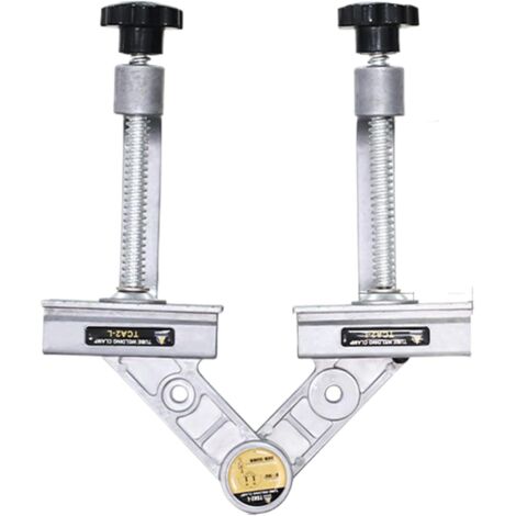 Colliers de serrage à angle de 90 degrés, collier de serrage réglable en aluminium, alignement précis des tuyaux, outils manuels de 14 x 12 cm pour projets de soudure et d'encadrement, positionnement (1/5)
