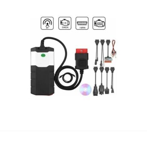 Outil de diagnostic de pannes DS150E Bt CDP TCS pour voitures et camions avec 8 câbles, lecteur de codes OBD 2 compatible avec les systèmes moteur automobiles, outil de diagnostic automatique, scanner (1/4)
