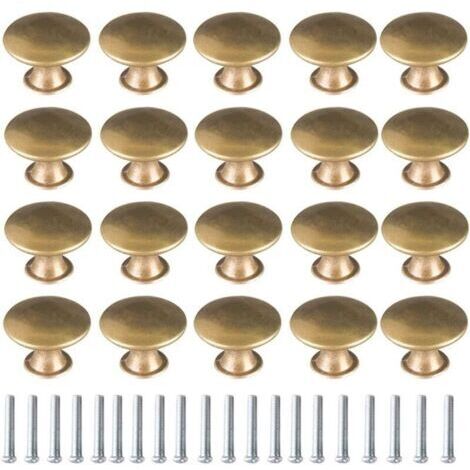 20 PCS Boutons en Laiton Vintage Poignées de Meubles Poignées de Porte de Tiroir Poignées de Meubles Poignées de Meubles Vintage Tiroir Armoire Armoire Poignées de Meubles de Cuisine,332.1cm (1/4)