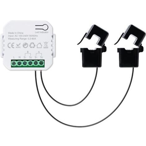 Smart Meter Moniteur d'énergie WiFi, 80A AC 100-240V WiFi Moniteur d'énergie Domestique Compatible avec Tuya Smart Life (1/5)