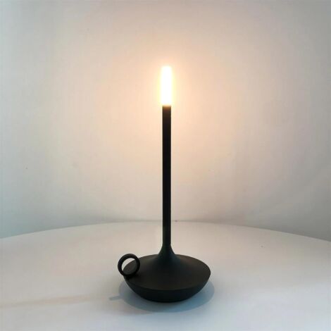 Accueil Lampe de Table Lampe de Table Rechargeable Usb Led Interrupteur Tactile Lampe Décorative de Chevet Bar Ambiance Lampe de Table 1 Pièce, SAGESWA, Charge de classe c, Noir (1/5)