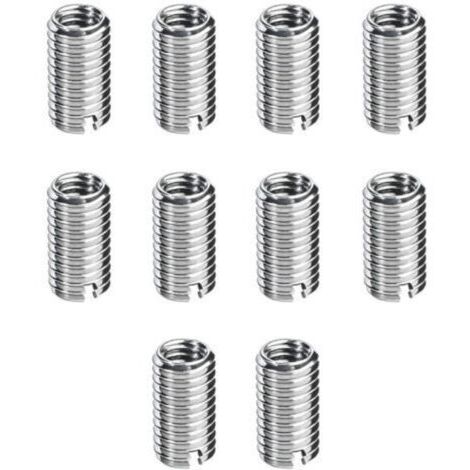Lot de 10 inserts filetés M8/M10 – Écrous autotaraudeurs en acier inoxydable – Résistants aux vibrations – Pour réparation de filetage (1/4)