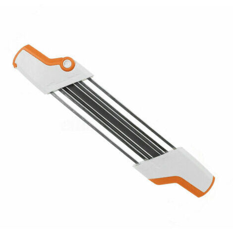 Affteuse de Lime à chane de trononneuse en métal 2 en 1 Facile 3/8quot P 4,0 mm remplacer, Porte-lime 2 en 1 pour chane de trononneuse,1Pcs，， (1/5)