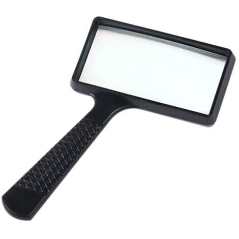 Loupe portable rectangulaire, lentille en verre résistant aux rayures, idéale pour la lecture, les loisirs, les réparations et l'observation. FLITI (1/4)