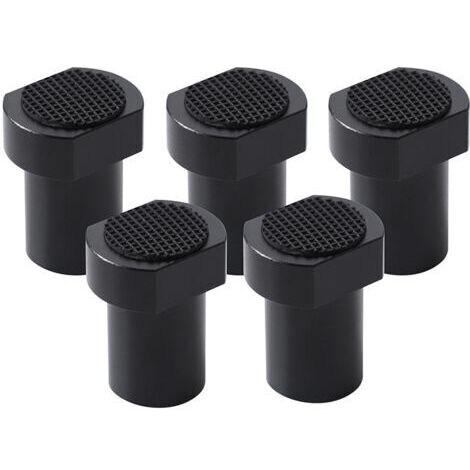 Lot de 5 Alliage d'Aluminium Presse Etabli pour Bench Dog Serre Joint Etabli pour Etabli Menuisier Bouchon de Positionnement de Serrage Accessoires d'Établi pour Trou de Chien de 20mm (Noir)