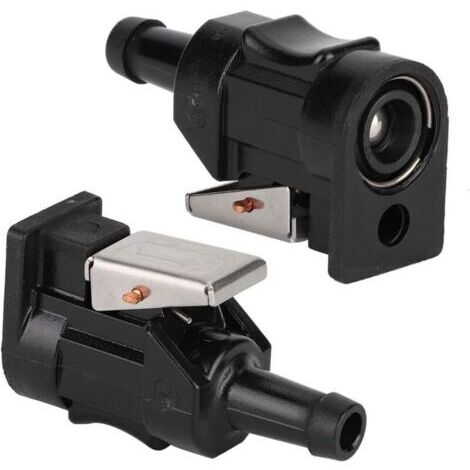 Connecteur de conduite de carburant hors-bord, 1 paire de connecteur de conduite de tuyau d'essence Barb femelle pour moteur 8mm Hors-bord 6E5-24305-06-00 (1/5)