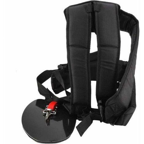 Universel Harnais à Double Pour Débroussailleuse Tondeuse, Tondeuse à Sangle d'épaule avec Ceinture de Nylon, Coussinet d'épaule Double Tondeuse pour Fixer Coupe-bordures (Noir) (1/5)