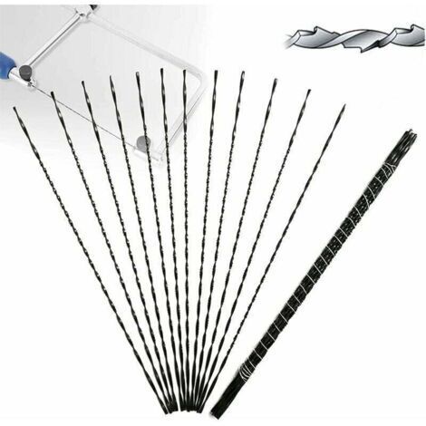 12 pièces Lames de Scie à Chantourner avec Dents en Spirale pour Scie de Coupe en Bois Métal (2),de (1/4)