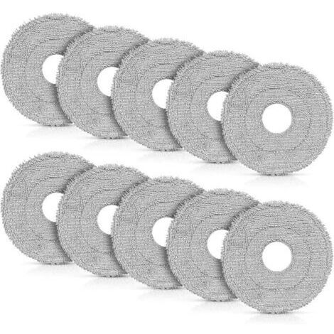 Lot de 10 Serpillière pour Robot Aspirateur Dreame L10s Ultra Gen 2 / Mova E30 Ultra / L10s Pro Ultra / X40 Ultra / X40 Master/L40 Ultra/X50 Ultra Complete, Accessoires Tampons de Nettoyage Microfibre (1/4)