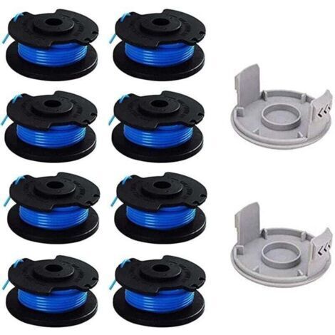 10 Paquets Bobine de Rechange pour Coupe-bordure pouce pour Ryobi , Compatible Avec Ryobi One + AC14RL3A, Coupe-fil Sans Fil , 8 Bobines + 2 Capuchons de Coupe, (1/4)