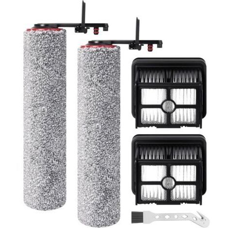 Rouleau de brosse de rechange et Filtre HEPA pour DREAME H15 Pro Heat Aspirateur Laveur, 2 rouleaux de brosse + 2 filtres HEPA + 1 brosse de nettoyage (1/4)