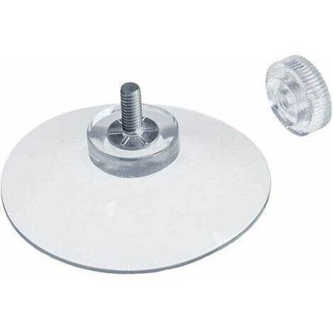 8 x ventouses Ø 50 mm avec Filetage M4x10mm avec écrous moletés Transparent - Fabriqué en Allemagne (1/5)