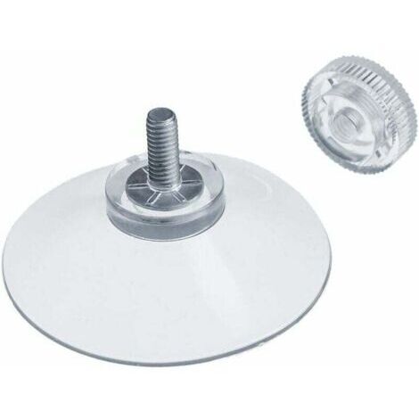 10 x ventouses Ø 40 mm avec filetage M4x10mm avec écrous moletés transparent (1/5)