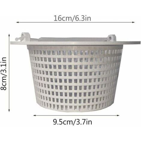 Panier Skimmer 16 Cm - Panier De Rechange Pour Skimmer, Panier Skimmer Piscine, Pré-filtre Piscine, Avec Poignée, Accessoires Piscine Remplacement Skimmer (1/4)