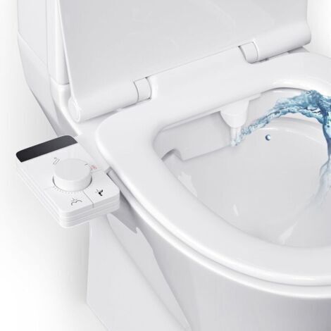 Couleeur Bidet Toilette WC,Portable , Pulvérisateur Bidet Non Électrique Avec Buses Rétractables , Rétractables Autonettoyantes Double Et Bouton De Réglage De La Pression De L'Eau (1/4)
