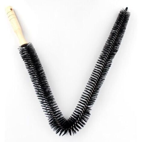 Brosse Radiateur Longue Plumeau Poils Longs et Fins Flexible pour Nettoyer Réfrigérateur Machine à Laver Les Améliorer l’efficacité et Réduire Les Factures d’énergie,Longueur Environ 75 cm,Noir (1/5)