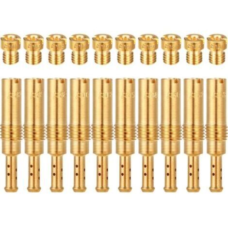 Ensemble de 20 jets de carburateur (10 jets principaux de carburateur et 10 jets pilotes lents), accessoires de carburateur PWK Keihin OKO CVK KOSO PE PWM (1/5)