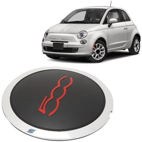 Capuchon de Moyeu de Roue Central pour compatibles FIAT 500 , Capuchons de Centre de Roue de Prévention des Liquides avec Garniture Chromée, OEM 68078419AC (1/5)