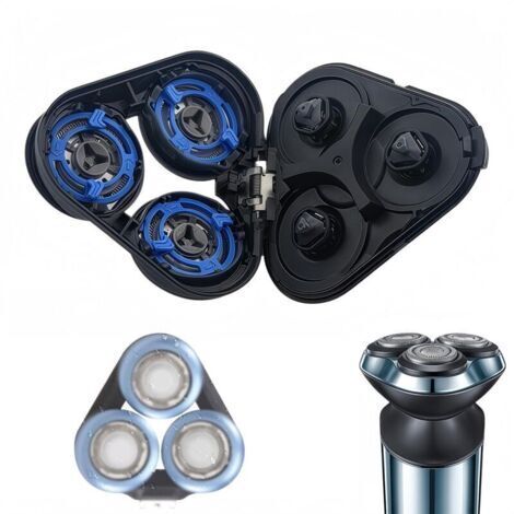 S5000 Tête de Rasage de Rechange Compatible avec Philips Rasoir Série 5000 (Boîtiers Ronds) / Série 6000 Non Compatible avec Série 5000 à Boîtiers Pentagonaux (Formes Angulaires) (1/4)
