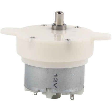 Moteur à engrenages miniature 12V 10Rpm DC, moteur électrique à vitesse lente avec rotation de l'engrenage muet terminal, haute performance et durable (1/5)