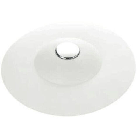 Flex Drain Stop. Bonde de baignoire et douche, avec fonction attrape-cheveux, coloris blanc (1/4)