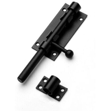 Loquets de porte en acier inoxydable, loquets à boulon coulissant, loquets coulissants de sécurité (noir) (1/5)