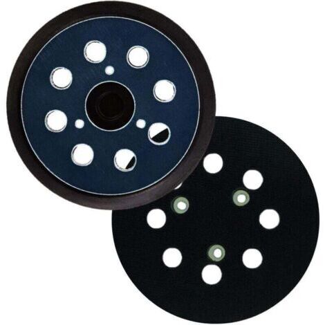 2 Lot de 2 patins abrasifs pour ponceuse orbitale 8 trous 125 mm Compatible avec Makita M9204 BO5030 BO5031 DBO180Z BO8041 DBO180RMJ BO5041 BO5010 BO50111 BO5012. (1/2)