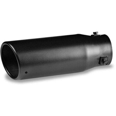 Tuyau de pointe de silencieux de gorge d'échappement de l'acier inoxydable 63mm de voiture noire réglable (1/5)