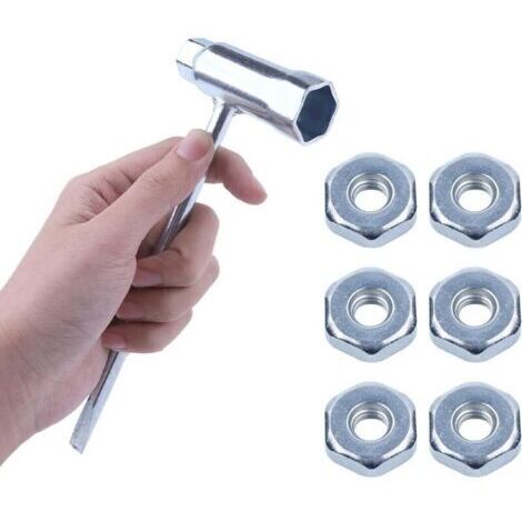 Clé à Tronçonneuse avec 6 Noix pour Stihl 017 018 MS170 MS180 019 020 021 023 MS230 MS250 024 025 026 028 034 MS270 et Plus, 13 × 19mm Tournevis Scrench Outil de Réparation (1/4)