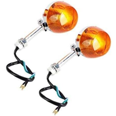 Clignotant, Clignotant 2 Pièces, Clignotant 12V Adapté pour Honda C70 CT70 CT90 XL100 CB350 CM400 CB450 CB750 (1/4)