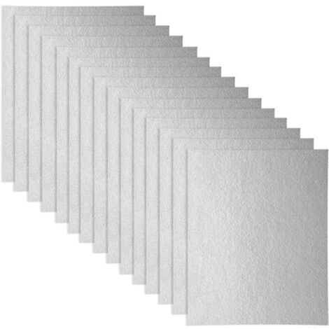 Guide d'ondes 15 pcs Coque, Universal plaque Mica pour four à micro-ondes, découpées, 150 120 mm (1/4)