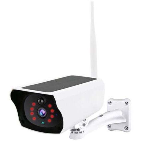 Caméra de sécurité extérieure WiFi sans fil – Batterie de caméra extérieure 2K Panneau solaire intégré, étanche IP65, détection PIR, détection humaine AI, vision nocturne couleur, compatible Alexa (1/4)