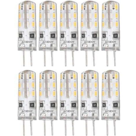Ampoules à Filament G4 LED, 1.5W AC220V Ampoules à Filament LED Blanc Chaud 3000K pour Camping-Car (1/5)