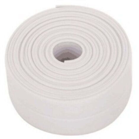 1PC(Blanche)Rouleaux Bande d'étanchéité Imperméable,Joint Salle de Bain,PVC Ruban de Calfeutrage Autocollant pour Cuisine,Toilettes WC,Baignoire (1/4)