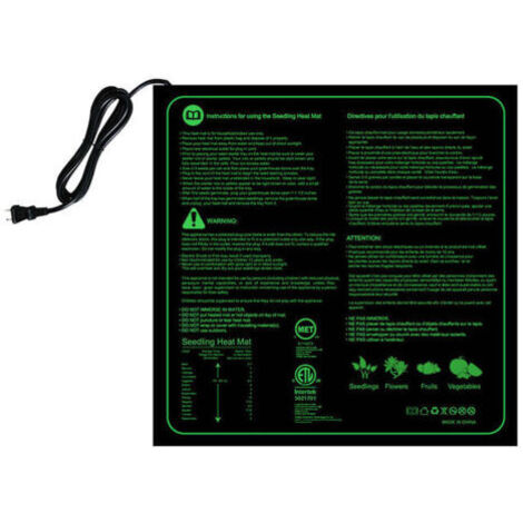 Coussin chauffant pour semis 50x50CM Le coussin chauffant pour semis imperméable et durable convient à la culture hydroponique intérieure et à la germination des semis en hiver (1/5)