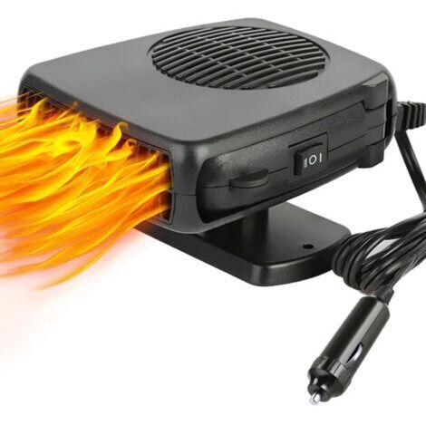 Chauffage de voiture 12 V 200 W, dégivrage de pare-brise, 2 en 1, avec allume-cigare, mini dégivreur pour petits véhicules (1/5)