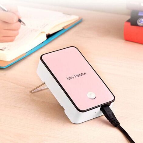 Mini-Appareil de Chauffage Portatif 200W, Petit Appareil de Chauffage éLectrique de Bureau, 220V, éConomies d'énergie Sûres et, Adapté au Bureau, à la Chambre à Coucher, Etc. (Rose)-RAPANDA (1/4)