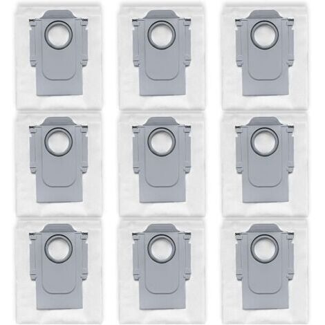 9 Sacs à poussière compatibles avec Roborock Qrevo Série (Curv, Curv 2 Pro, CurvX, Curv S5X, Edge, Master, MaxV, Plus, Pro, S, Slim, S5V), QV 35A / 35S, S8 MaxV Ultra, Saros 10 / 10R / Z70 (1/4)
