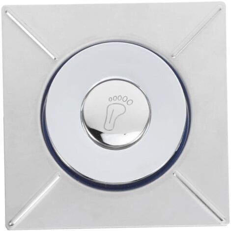 Couvercle de drain désodorisant de drain de plancher Bouchon de vidange Drague de tuyau de vidange de machine à laver Panier de vidange d'égout Filtre Acier inoxydable , noyau en cuivre , argent (1/4)