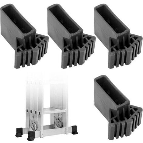 Pieds d'échelle : Lot de 4 capuchons d'échelle de rechange pour échelles télescopiques, échelles techniques, échelles à chevrons,de (1/4)