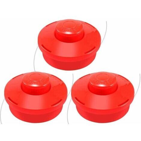3X Tête de débroussailleuse universelle fil nylon (3X Rouge) (1/5)