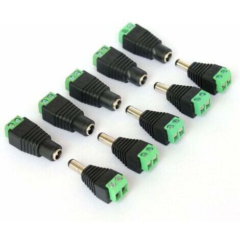 Stecker (männlich), 5 x Buchse (weiblich), DC-Anschluss für CCTV-Kameras, 2,1 x 5,5 mm (1/5)