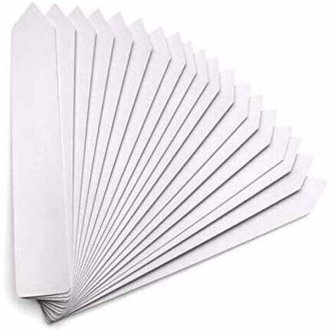 Lot de 100 étiquettes pour Plantes de Jardin, 51cm Plantes Plastique balises et marqueur étanche - Gris Blanc (1/5)