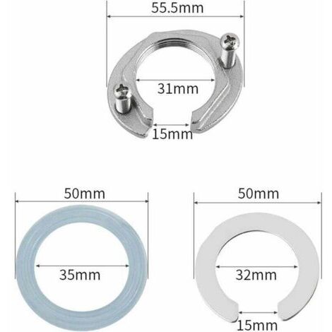 Kit D'écrous De Fixation De Robinet en Acier Inoxydable Pour Empêcher Les Robinets de Cuisine et De Salle De Bain De Se Desserrer, Connecteur De Type écrou à Un Trou 31 mm (1/4)
