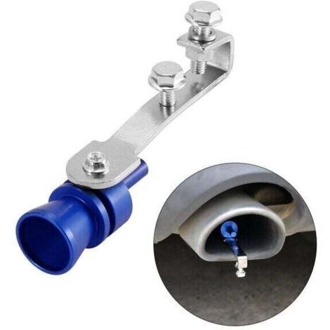 1pc Simulateur de son universel Tuyau d'échappement de voiture Turbo Sifflet Voiture Turbo Silencieux Pièces d'auto (Bleu, L) (1/5)