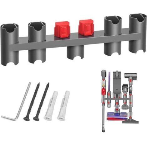 Support Accessoires pour Dyson V11 V10 V8 V7 V15 SV10 SV11, Support Mural Organisateur pour Dyson Aspirateur Balai avec 9 Prises de Rangement (1/4)