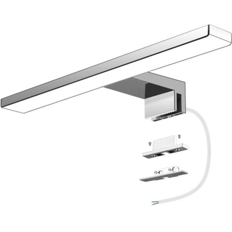 Applique murale salle de bain étanche IP44 – 6W 600 lumens – Blanc froid 6000K – 30cm acier inoxydable pour espaces humides (1/5)