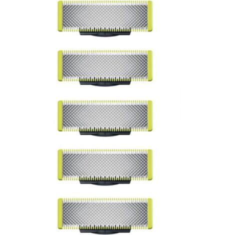 Ahlsen Applicable à OneBlade - Lames de rechange, pour rasoir/tondeuse électrique OneBlade, acier inoxydable robuste, taille, stylisation et rasage, lot de 5 (1/5)