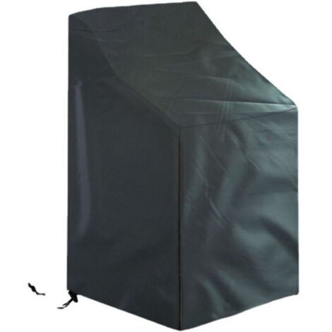 Housse salon de jardin pour 4 à 6 chaises empilables – Dimensions 64 x 64 x H 70/120 cm – Tissu Oxford 420D résistant aux intempéries (1/4)